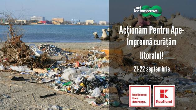 Kaufland Romania si Act for Tomorrow incep programul de curatare de deseuri a litoralului Marii Negre si a apelor din tara