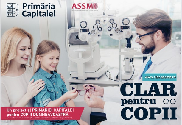 Ochelari gratis pentru copii in Bucuresti, Lent Optik este partener afiliat al proiectului "CLAR - pentru COPII"