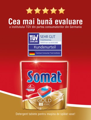 Somat Gold: cele mai eficiente tablete de curatare a vaselor de la Somat