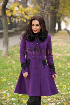 Palton dama elegant LaDonna Best Impulse Purple